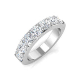 0.35 to 1.50Ct Lab Grown Round Cut Diamond Claw Set Half Eternity Ring White Gold