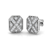 0.30Ct Geometric Art Deco Diamond Stud Earrings – Lab & Natural Diamond