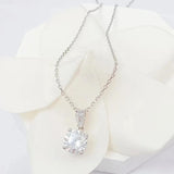 0.50ct Solitaire Round Natural Diamond Pendant in Platinum with Galileo Setting