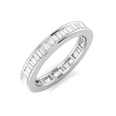 0.50-3.00ct Lab-Grown Baguette Cut D/VVS Diamond Channel Set Full Eternity Ring.