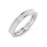 D/VVS 0.50 to 3.0ct Lab-Grown Round Cut Diamond Full Eternity Ring.