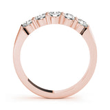 Round Lab-Grown Diamond Prong Set Straight 5-Stone Diamond Ring, DE Color VVS Clarity