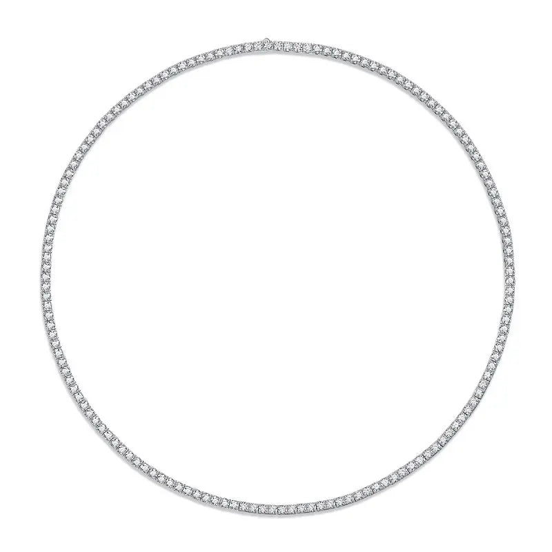 9k/14k Gold Lab Grown Round Diamond H/SI Claw Set Tennis Necklace