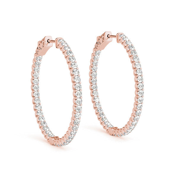 0.50Ct Lab Grown Diamond Huggie Hoop Earrings in Yellow Gold