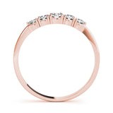 0.50ct Lab-Grown Round Diamond 5-Stone Minimal Shared Prong Setting Diamond Ring, DE Color VVS Clarity