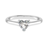 Lab Grown Heart Diamond Solitaire Engagement Ring