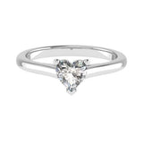 Lab Grown Heart Diamond Solitaire Engagement Ring