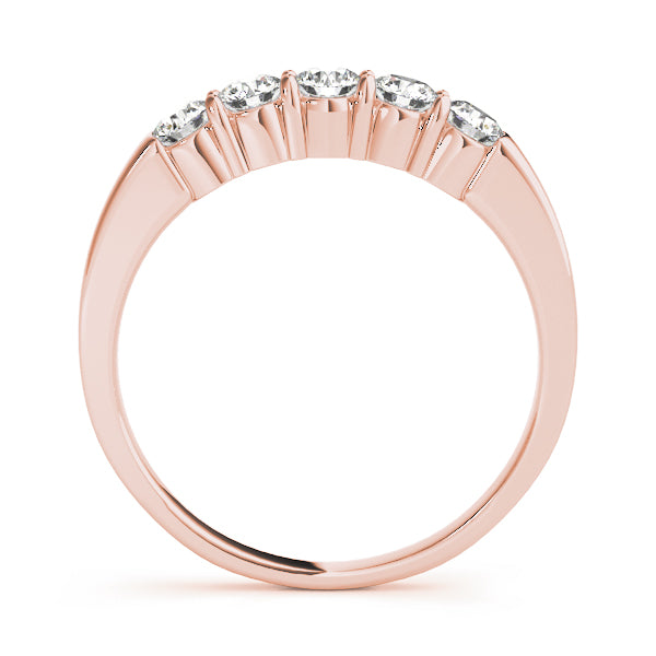 0.20Ct - 2.00Ct Lab-Grown Round Diamond Tapered Prong Low Basket Setting 5-Stone Diamond Ring, DE Color VVS Clarity