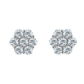0.50 Carat Lab Grown Round Diamond Cluster Stud Earring