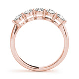 0.5Ct - 1.50Ct Lab-Grown Round Diamond Refined Shared Prong Setting 5-Stone Diamond Ring, DE Color VVS Clarity