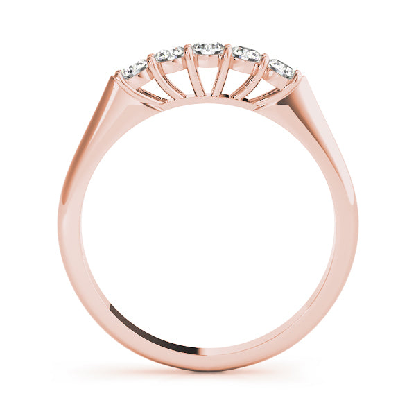 0.50ct Lab-Grown Round Diamond 5-Stone Traditional Prong Setting Diamond Ring, DE Color VVS Clarity