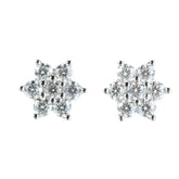 0.30 Carat Natural Round Diamond Cluster Stud Earring