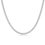 9k/14k Gold Lab Grown Round Diamond H/SI Claw Set Tennis Necklace