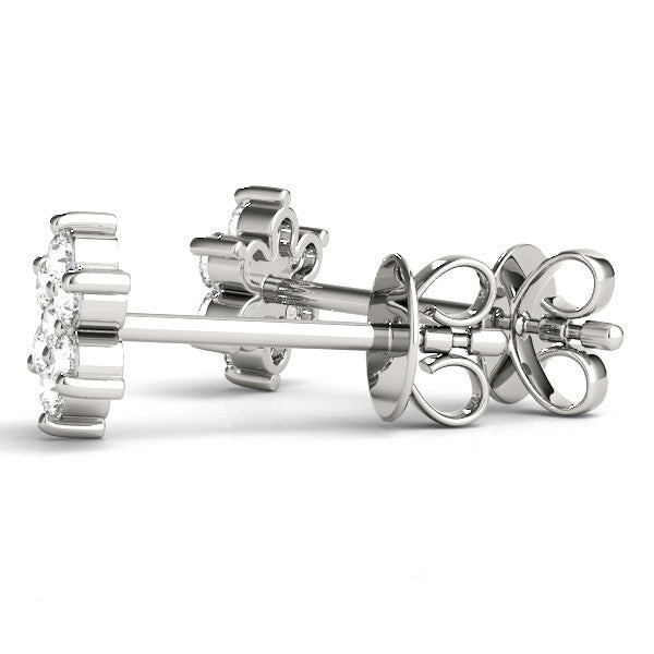 0.20Ct Lab Created Cluster Diamond Studs Earrings in Yellow Gold