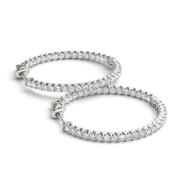 0.50Ct Lab Grown Diamond Huggie Hoop Earrings in Yellow Gold