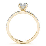 1.00 Carat Hidden Halo Oval Lab Grown Diamond Engagement Ring