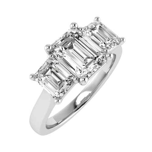 1.50 Carat Lab Grown Emerald Diamond Vintage Engagement Ring