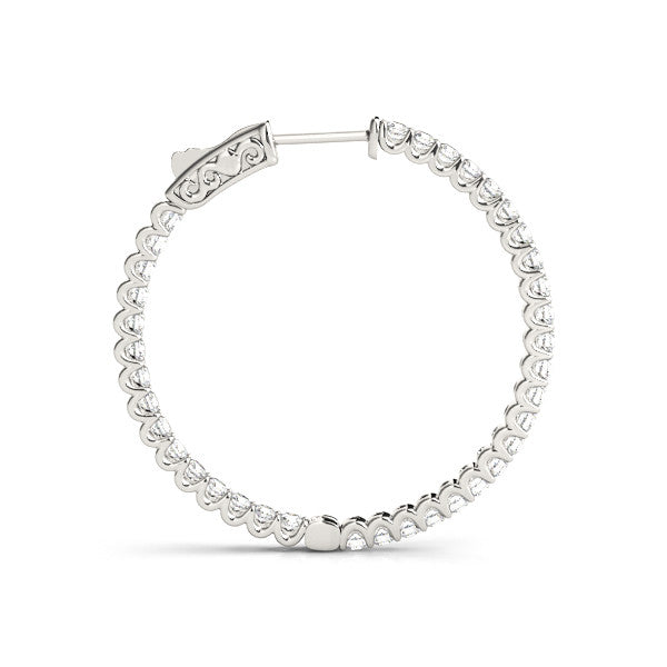 0.50Ct Lab Grown Diamond Huggie Hoop Earrings in Yellow Gold