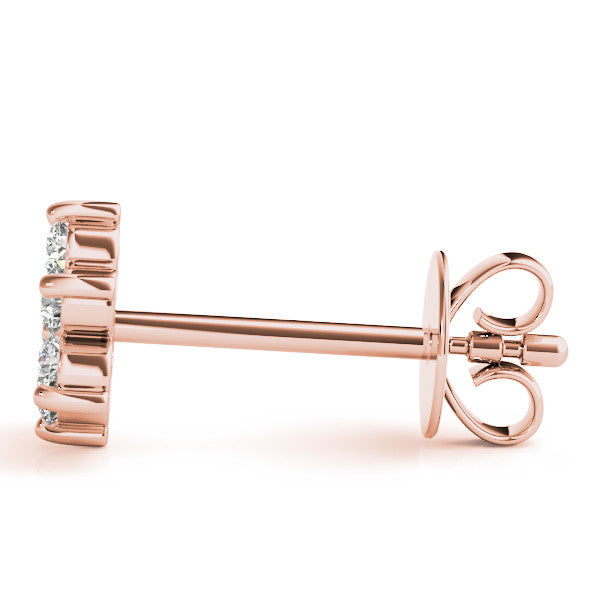 0.20Ct Lab Created Cluster Diamond Studs Earrings in Yellow Gold