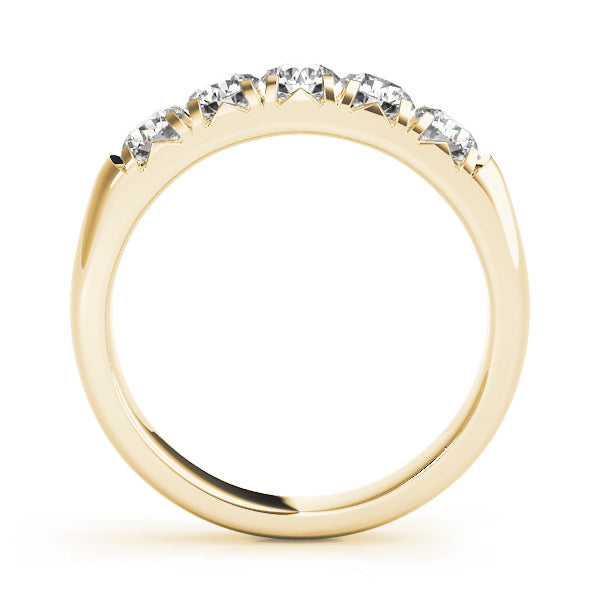 0.5Ct - 1.50Ct Lab-Grown Round Diamond Flush Prong Setting with Channel Inspired Illusion 5-Stone Diamond Ring, DE Color VVS Clarity