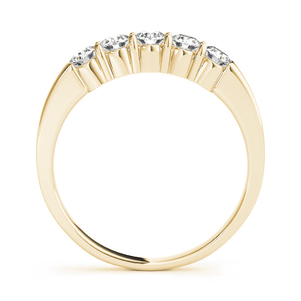 0.20Ct - 2.00Ct Lab-Grown Round Diamond Tapered Prong Low Basket Setting 5-Stone Diamond Ring, DE Color VVS Clarity