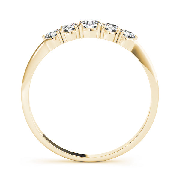 0.25ct Lab-Grown Round Diamond 5-Stone Minimal Shared Prong Setting Diamond Ring, DE Color VVS Clarity