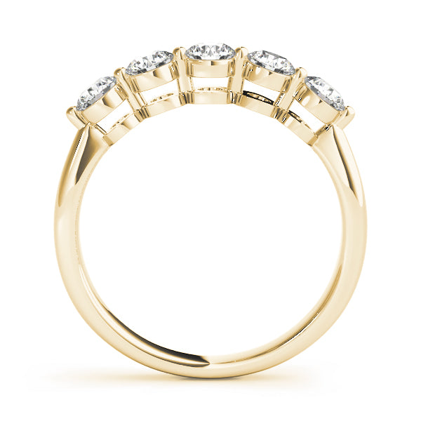 0.25Ct - 1.50Ct Lab-Grown Round Diamond Refined Shared Prong Setting 5-Stone Diamond Ring, DE Color VVS Clarity
