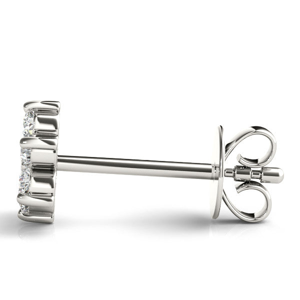0.20Ct Lab Created Cluster Diamond Studs Earrings in Yellow Gold