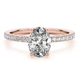 1.00 Carat Hidden Halo Oval Lab Grown Diamond Engagement Ring