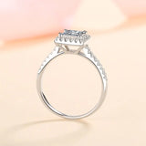 0.50 Carat Natural Princess Diamond Cluster Engagement Ring