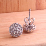 Ohrstecker mit 0,25 Karat natürlichem, rundem Diamantcluster