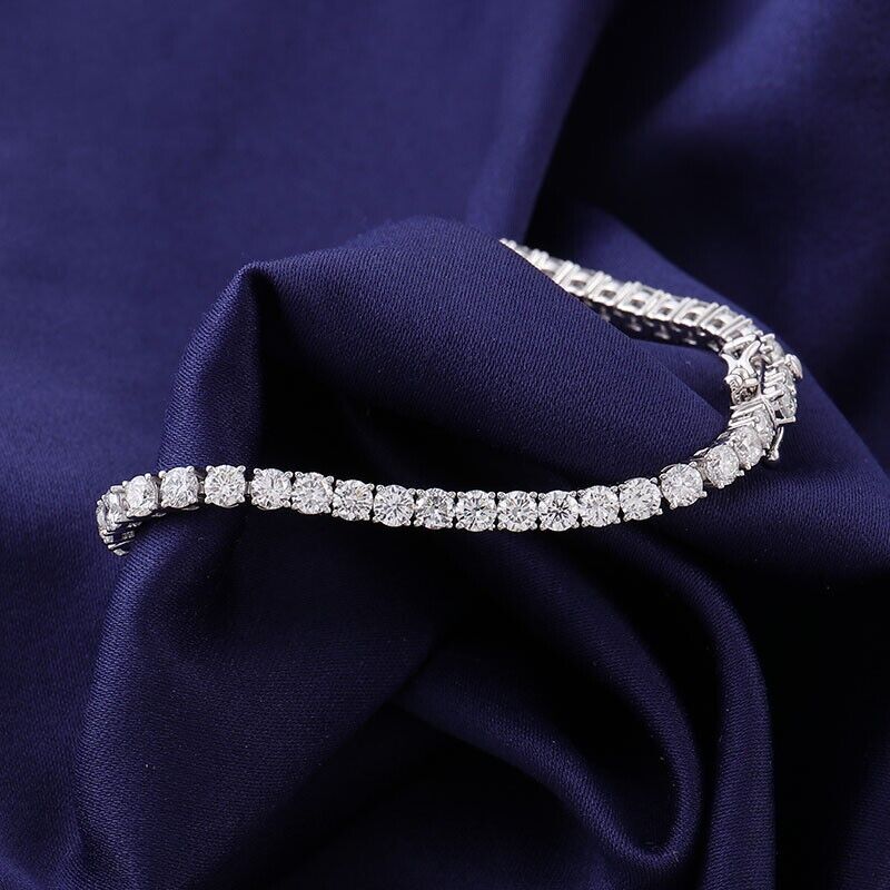 Lab Grown Diamond Tennis Bracelet For Women, 1.75 Ct To 8.00 Ct, D Color VVS Clarity, 7" Inches Length
