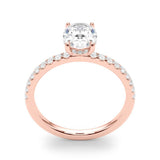 1.00 Carat Hidden Halo Oval Lab Grown Diamond Engagement Ring