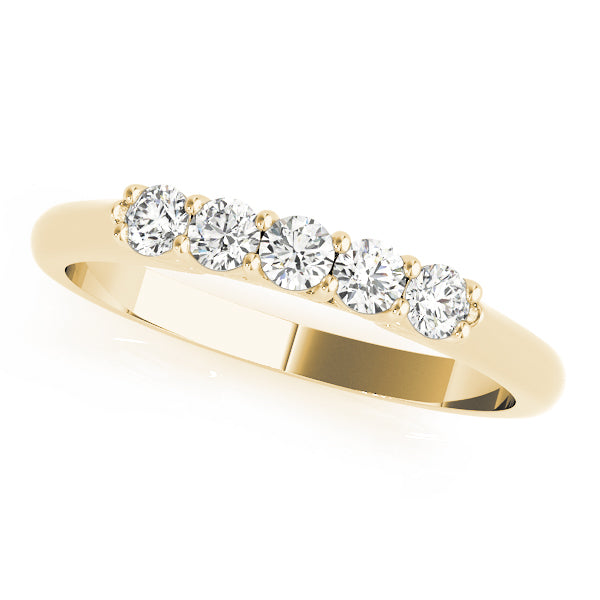 0.50ct Lab-Grown Round Diamond 5-Stone Traditional Prong Setting Diamond Ring, DE Color VVS Clarity