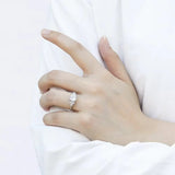 1.50 Carat Natural Round Diamond Shoulder Cluster Statement Engagement Ring