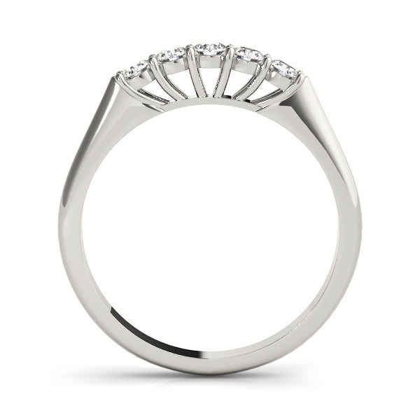 0.50ct Lab-Grown Round Diamond 5-Stone Traditional Prong Setting Diamond Ring, DE Color VVS Clarity