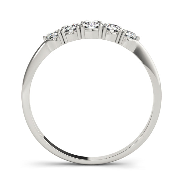 0.25ct Lab-Grown Round Diamond 5-Stone Minimal Shared Prong Setting Diamond Ring, DE Color VVS Clarity