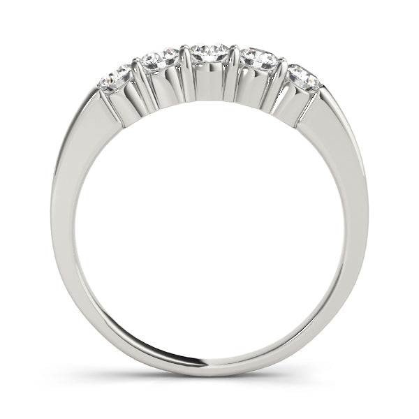 0.20Ct - 2.00Ct Lab-Grown Round Diamond Tapered Prong Low Basket Setting 5-Stone Diamond Ring, DE Color VVS Clarity