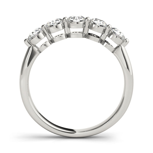 0.25Ct - 1.50Ct Lab-Grown Round Diamond Refined Shared Prong Setting 5-Stone Diamond Ring, DE Color VVS Clarity