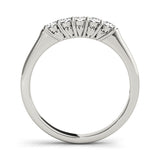 0.50ct Lab-Grown Round Diamond 5-Stone Shared Prong Setting Diamond Ring, DE Color VVS Clarity