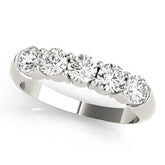 0.5Ct - 1.00Ct Lab-Grown Round Diamond Graduated Bar Style Setting 5-Stone Diamond Ring, DE Color VVS Clarity