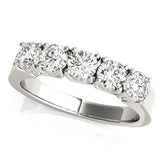 0.5Ct - 3.00Ct Lab-Grown Round Diamond Scalloped Basket Setting 5-Stone Diamond Ring, DE Color VVS Clarity