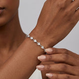 0.25ct Diamond Heart Bracelet Set In Silver