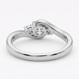 Lab Grown Triliogy Round Diamond Engagement Ring