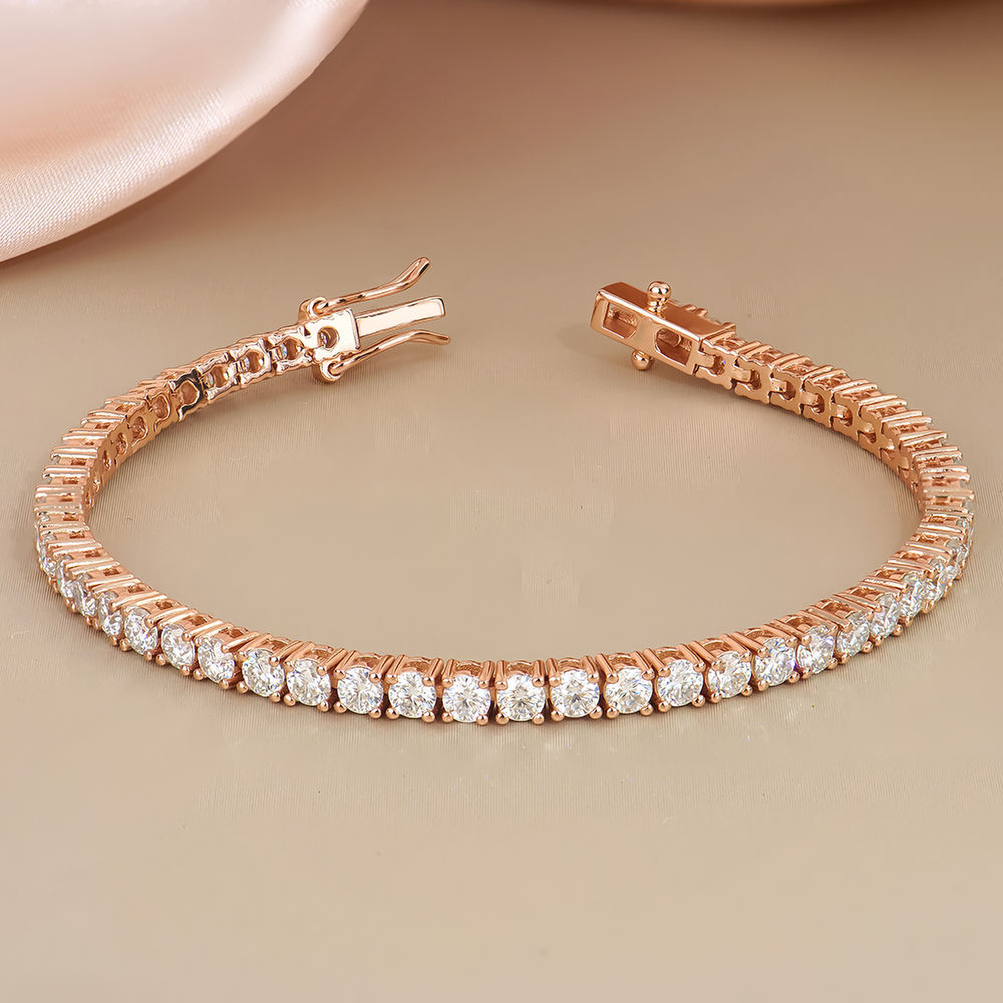Lab Grown Diamond Tennis Bracelet For Women, 1.75 Ct To 8.00 Ct, D Color VVS Clarity, 7" Inches Length