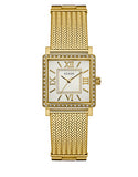 GUESS Women's Watch W0826L2 – Stainless Steel, White & Gold-Tone.
