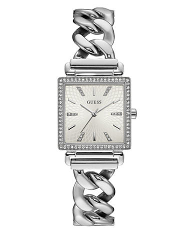 Guess W1030L1 Women’s Vanity Watch – Silver Dial, Square 33 mm Case
