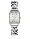 Guess W1030L1 Women’s Vanity Watch – Silver Dial, Square 33 mm Case