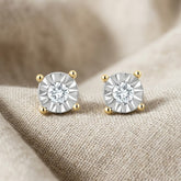 Lab Diamond Stud Earrings 5mm 0.10ct H/SI in 18K Gold