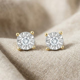 Lab Diamond Stud Earrings 5mm 0.10ct H/SI in 18K Gold
